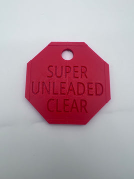 Fuel Tag Super Unleaded Clear